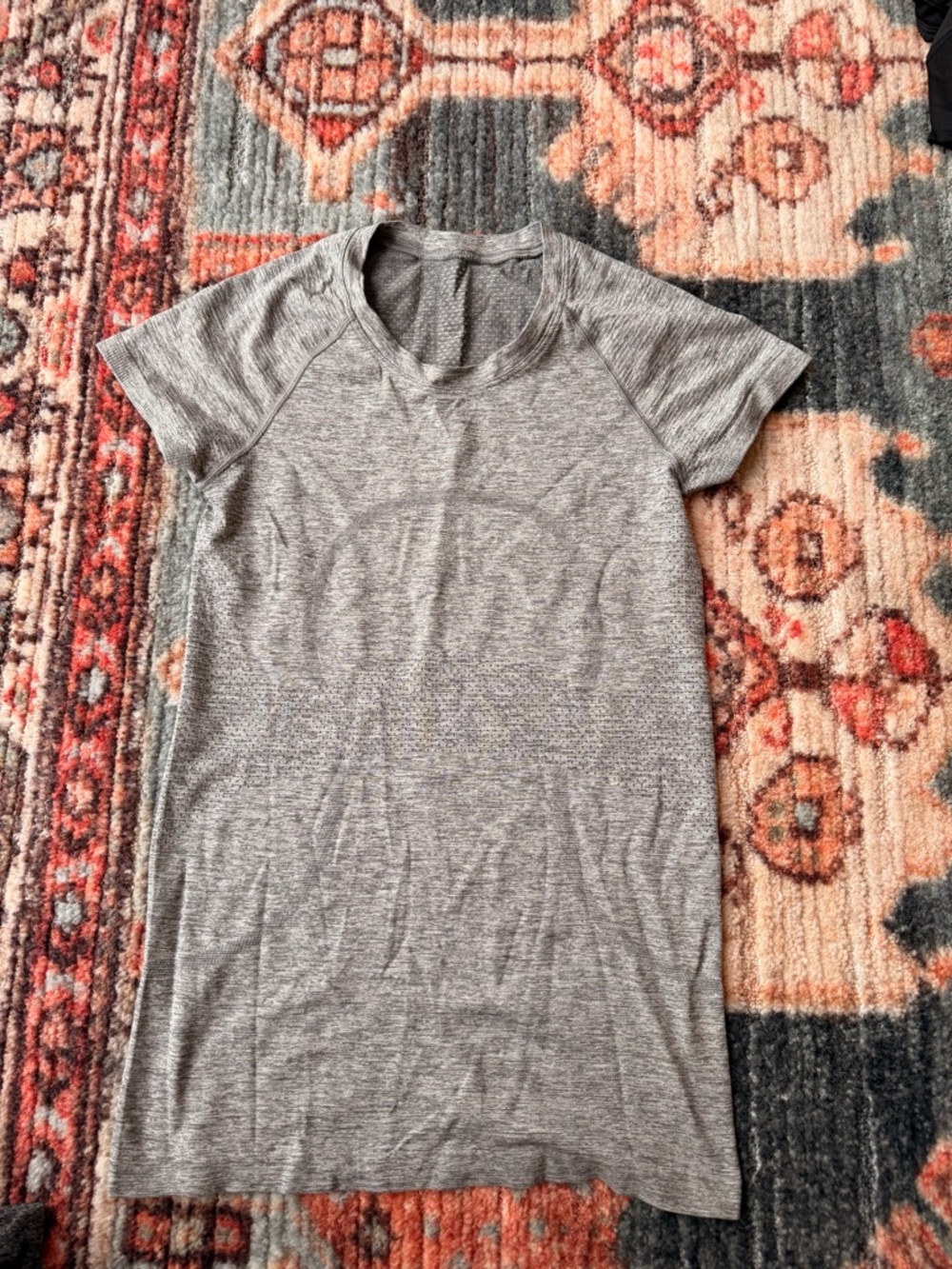 lululemon athletica Gray Seamless Performance Top